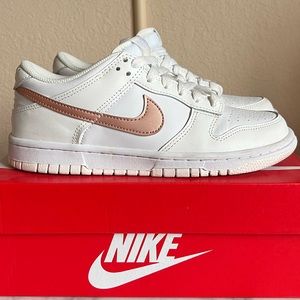 Metallic rose gold Nikes dunks